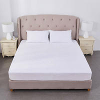 Ultra Soft Mattress Protector Coral Fleece-Waterproof TPU Layer Hypoallergenic Breathable Mattress Cover