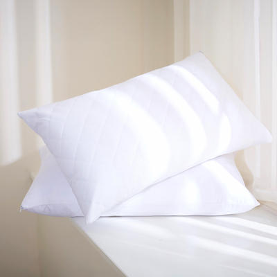 Waterproof Pillow Cover Bed bug Proof Hypoallergenic Zippered Quilted Style 100% Cotton Pillow Protector